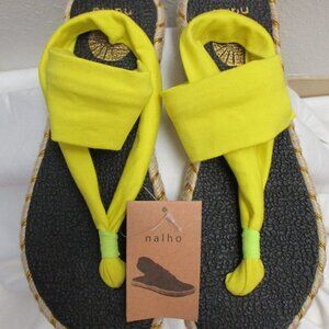 Nalho Yellow Yoga Mat Sandals NWOB  Size 9 US/ 39 EU